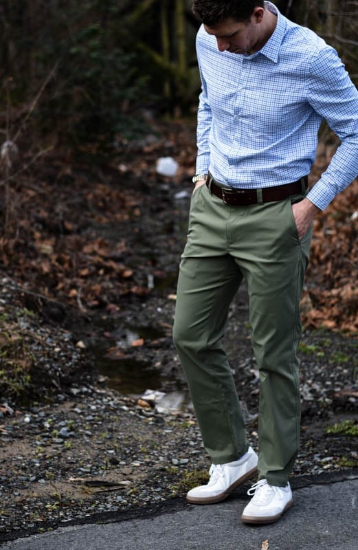 ascender chino and meridian dress shirt in highland grey check