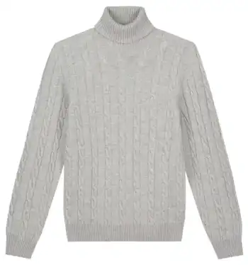 Aurélien Dolcevita Cable Knit Sweater