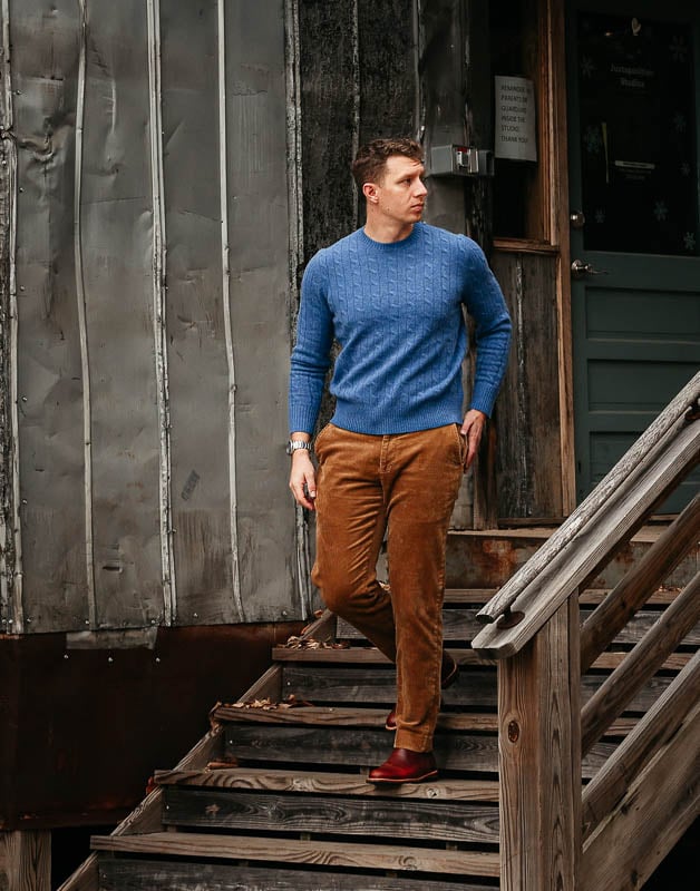 Brooks Brothers woll blue sweater