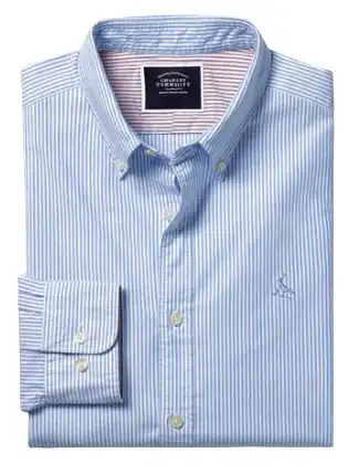 Charles Tyrwhitt Button-Down Collar Washed Oxford Shirt