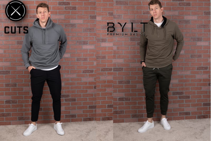 Cuts vs BYLT hoodie Comparison 1