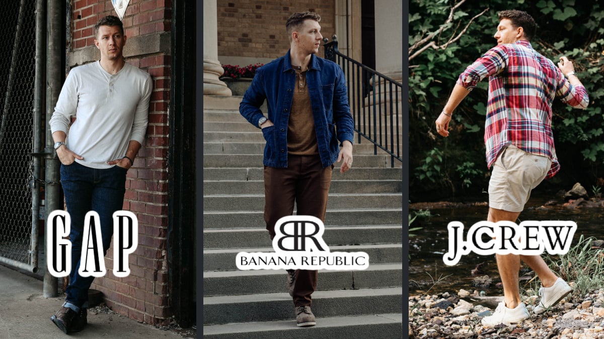 Gap vs Banana Republic vs J.Crew Model Wearing outfits from each brand