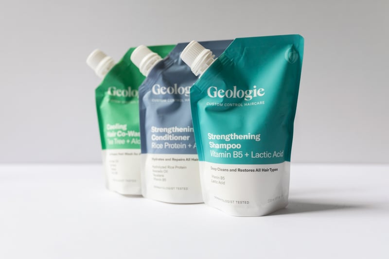Geologie Custom Haircare complete set on white background