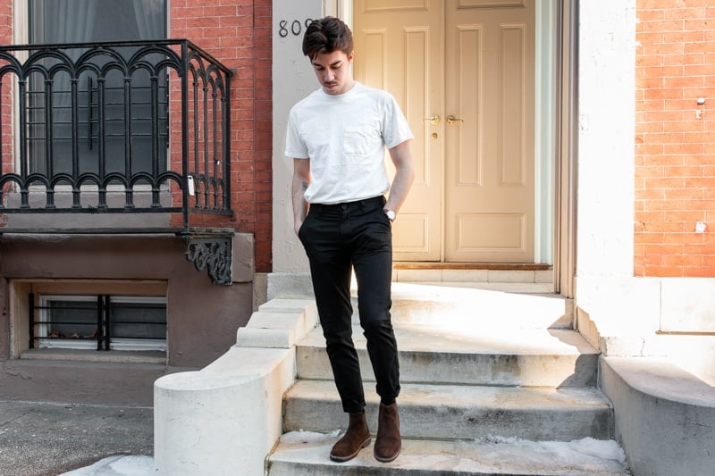 How to wear brown shoes with black pants
