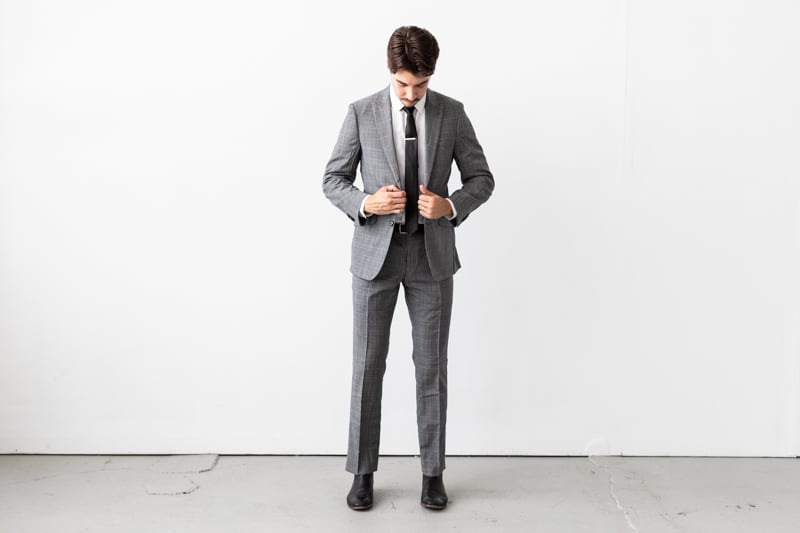 Indochino Harrogate Glen Check Suit being worn from front