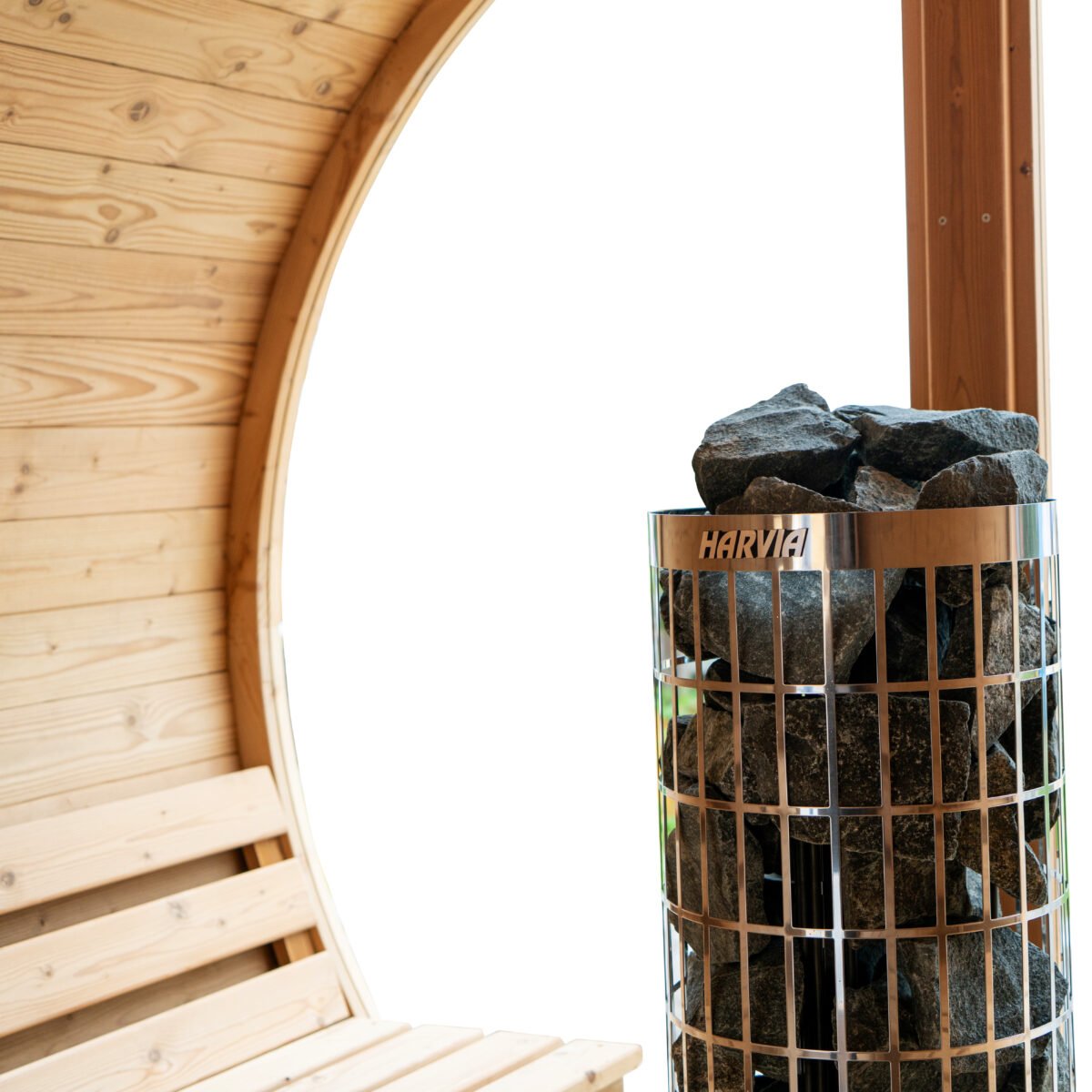 Interior of Redwood Outdoors Thermowood Panorama Sauna