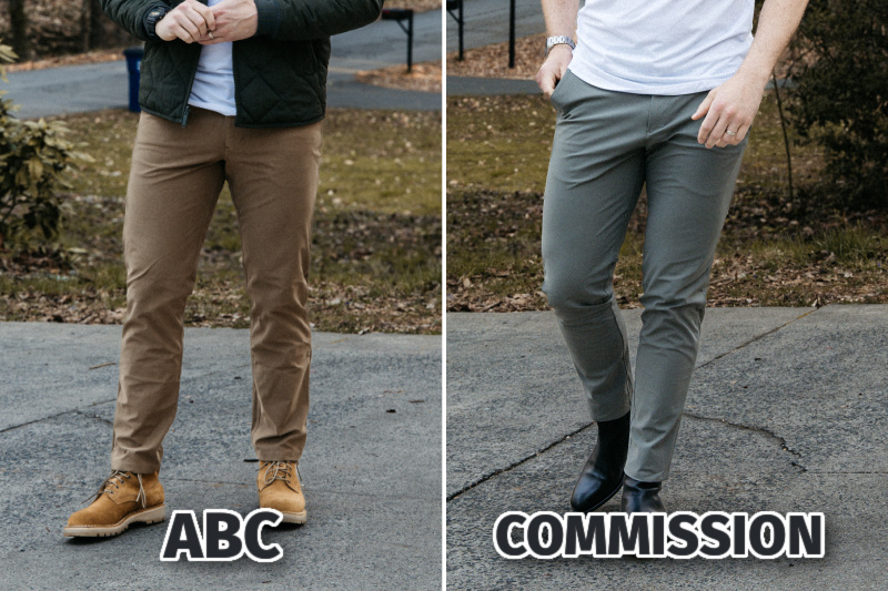 Lululemon ABC Pants vs Commission Pants Image