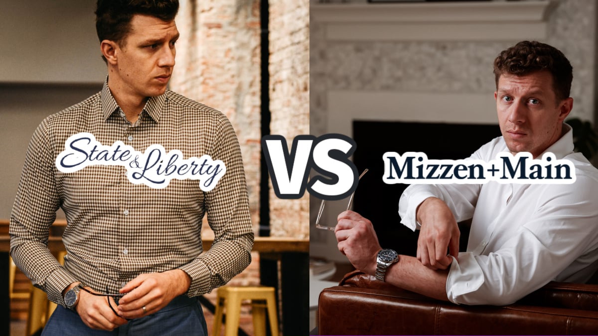 State and Liberty vs MizzenMain Models Wearing Dress Shirts facing each other